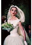 Audrey Hepburn Tea length Tulle Ball Gown Vintage 1950s Wedding Dress Funny Face