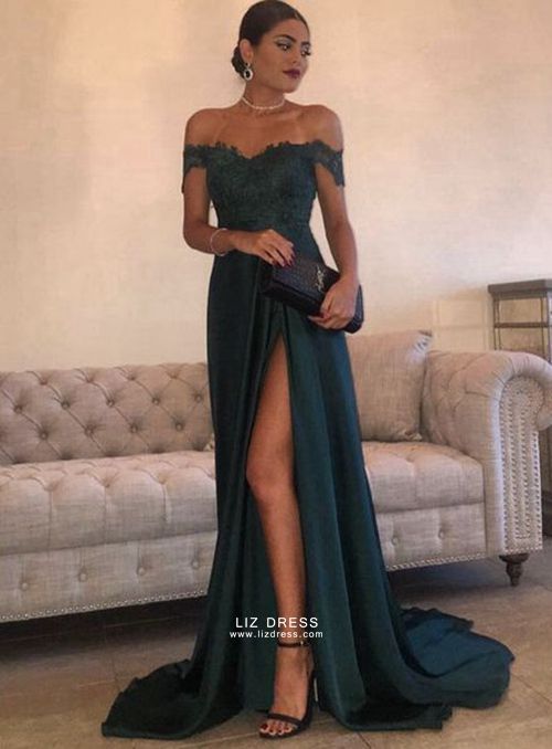 formal emerald green dress