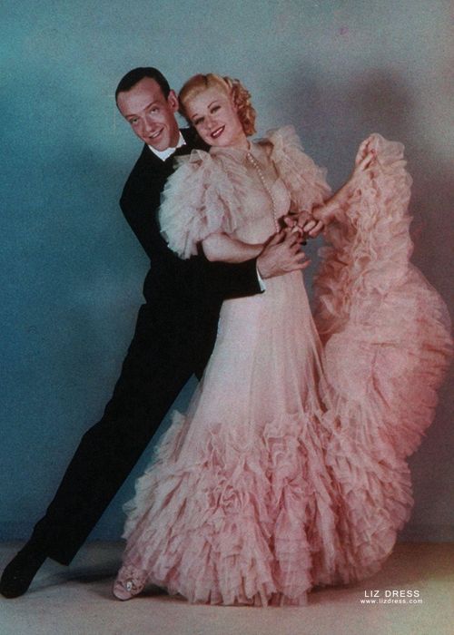 Ginger Rogers Pink Dress in Movie Swing Time Costumes
