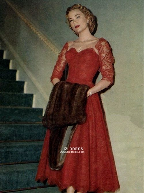 vintage red dress