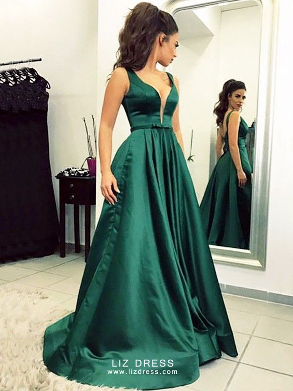 Buy Dark Green Heavy Embroidered Party Wear Net Gown | Gowns