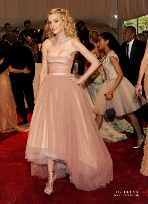 strapless gala dress