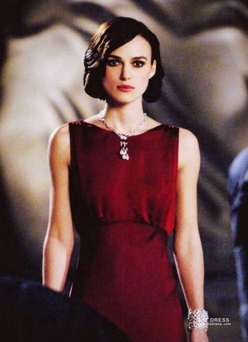 Keira Knightley Inspired Red Sleeveless ...