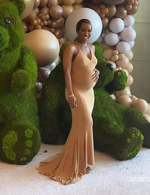 Gold dress baby shower store