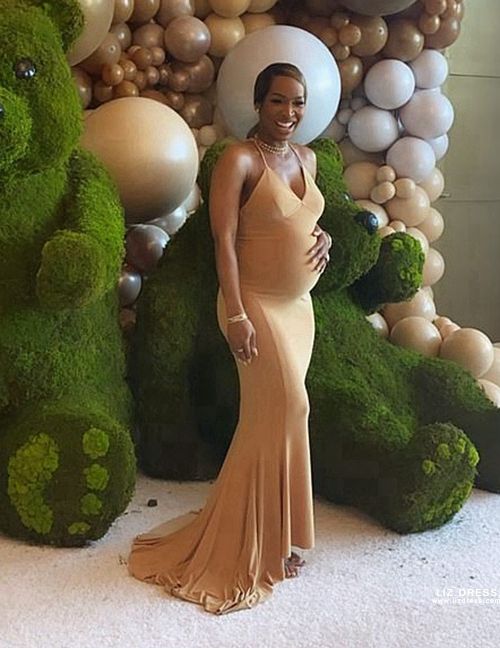 gold baby shower dress