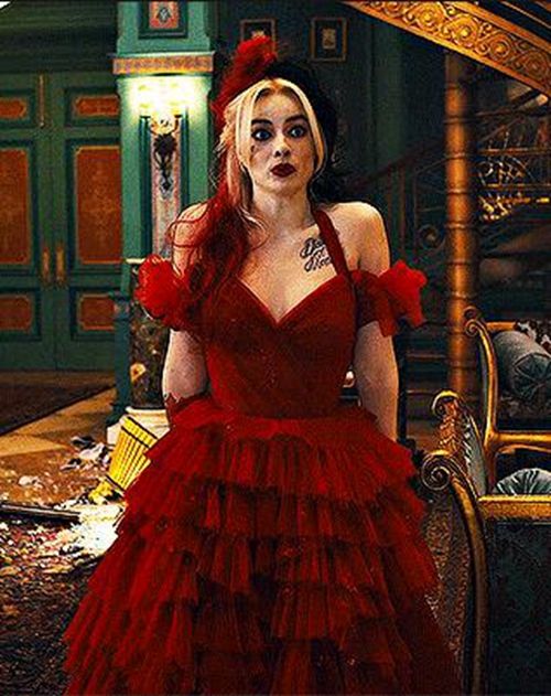 harley quinn red dress