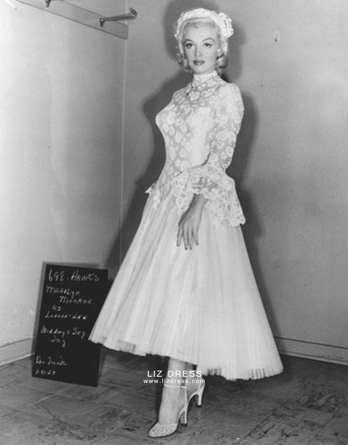 Marilyn Monroe Vintage White Lace Dress ...