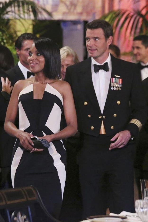 Olivia Pope Inspired Black and White Strapless Evening Dress in TV Show  Scandal