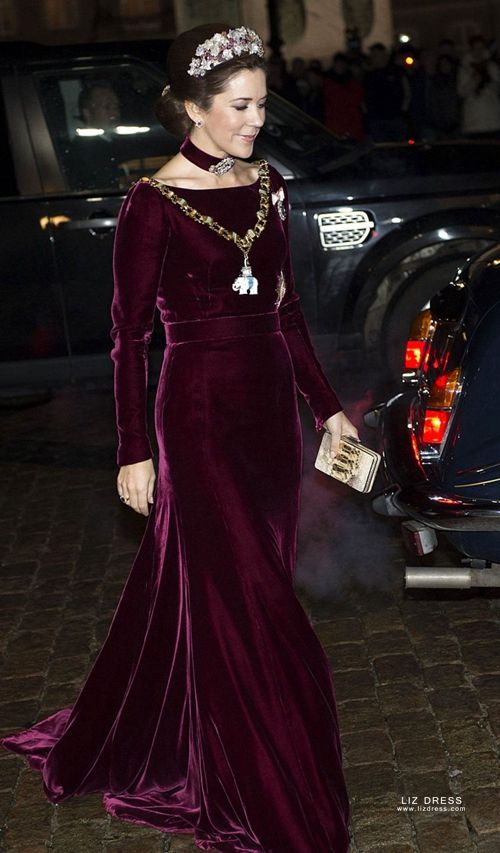 burgundy velvet gown