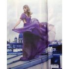 Taylor Swift Purple Chiffon Long Formal Prom Celebrity Dress "Begin Again"