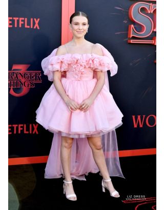 millie bobby brown pink dress