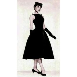 audrey hepburn black and white dress