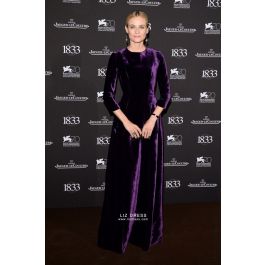 purple velvet gown