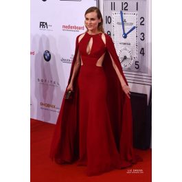 red cape gown