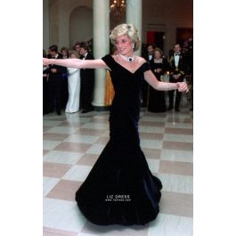 Princess diana velvet best sale dress