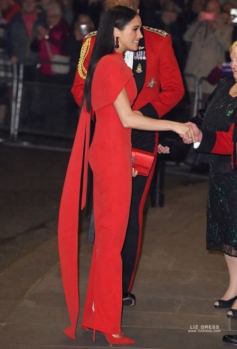 red dress meghan markle