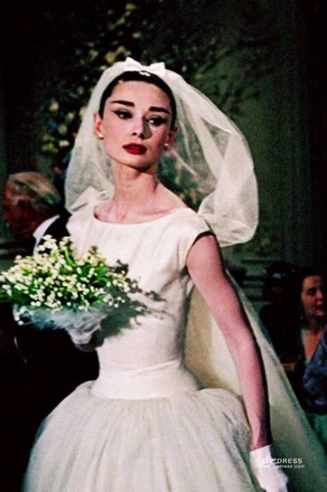 Indica stress Almost Audrey Hepburn Tea-length Tulle Ball Gown Vintage 1950s Wedding Dress Funny  Face