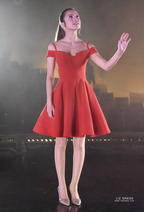 red cocktail dress