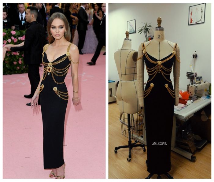 Lily-Rose Depp Black Formal Prom ...