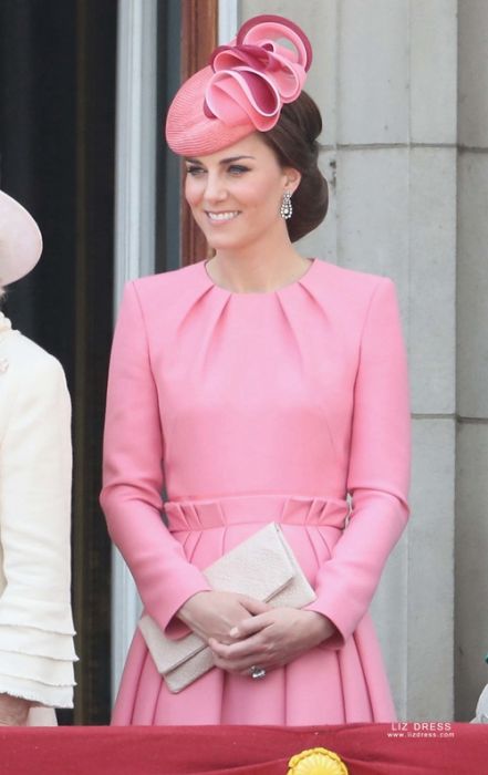 Kate Middleton Inspired Pink Long ...