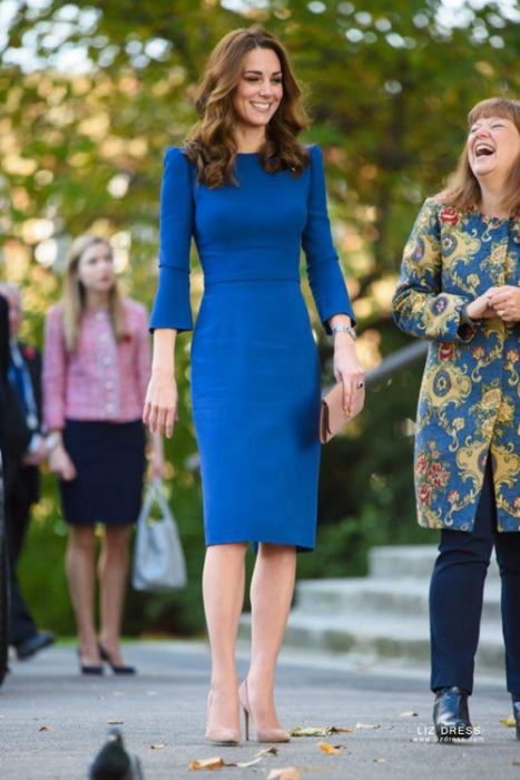 royal blue sleeve dress