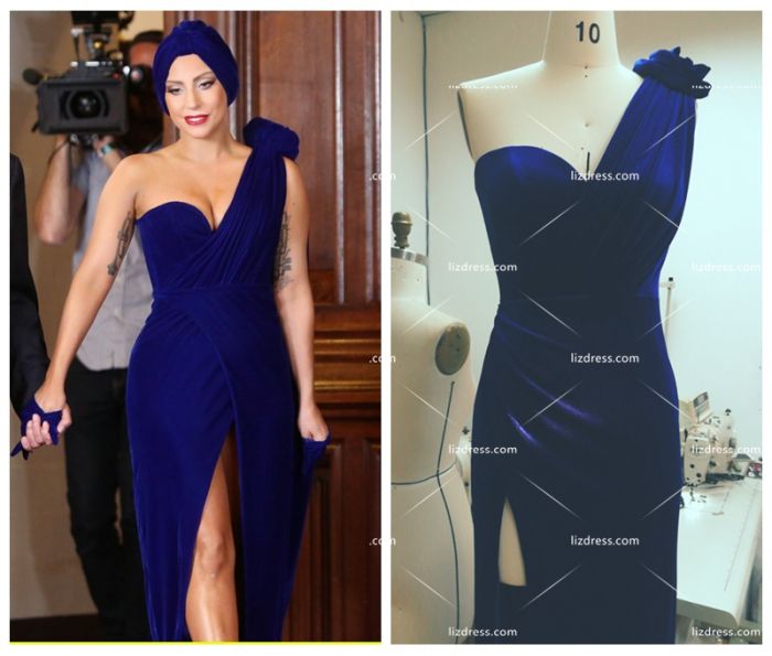 royal blue velvet dress prom