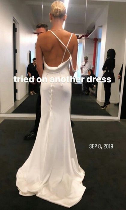 hailey bieber wedding dress