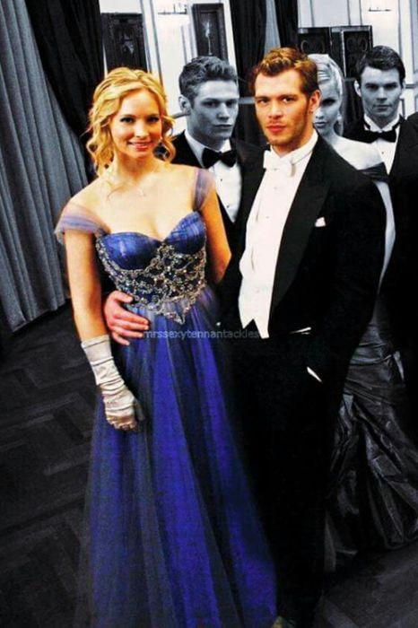 Caroline Forbes Blue Tulle Formal Prom ...