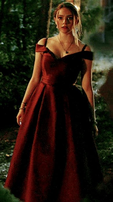 Hope Mikaelson Burgundy Red Dress in ...