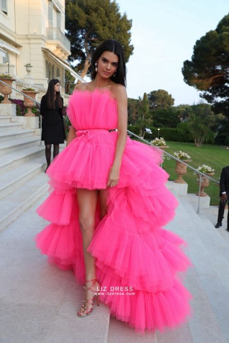 Kendall Jenner Pink Prom Celebrity ...