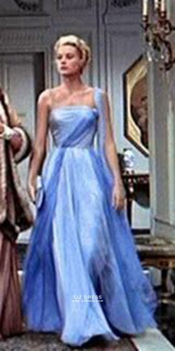 Grace Kelly Blue Dress in Movie To Catch a Thief