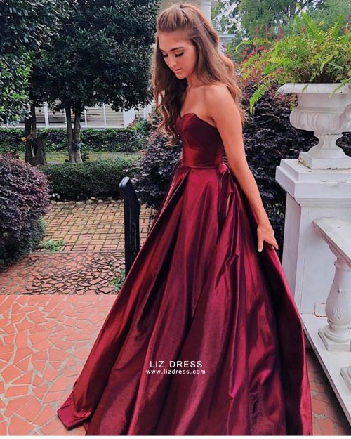 satin ball gown dress