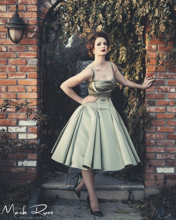 Satin 50s cheap dress