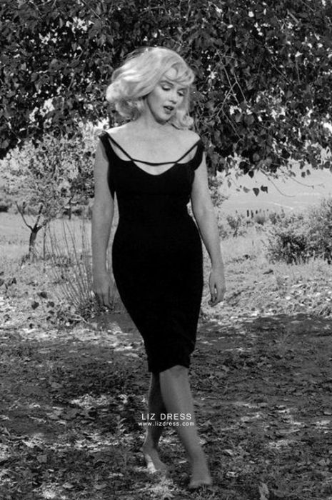 Marilyn monroe dress black on sale