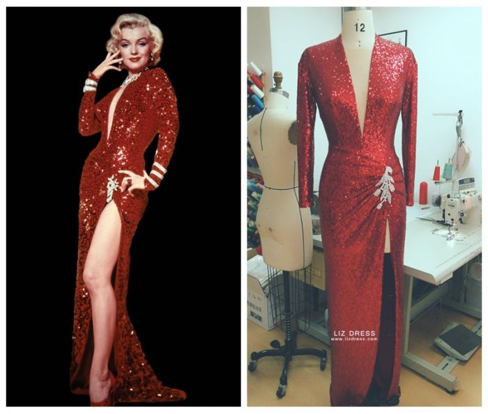 marilyn monroe red dress