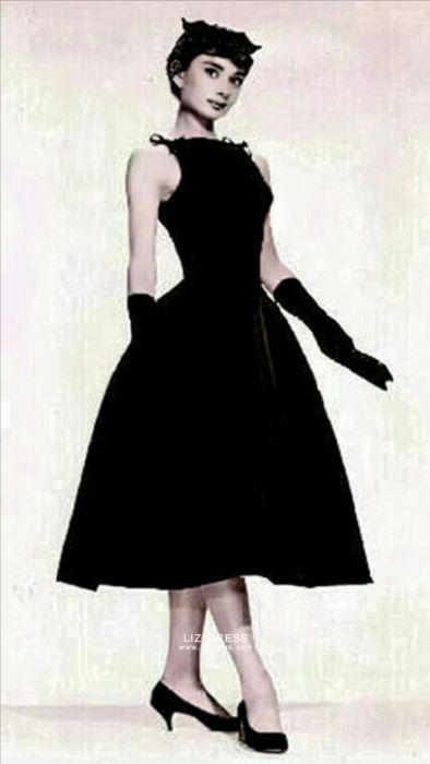 Audrey Hepburn Little Black Tea-length 