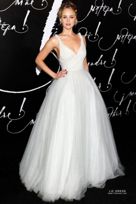 formal white gown