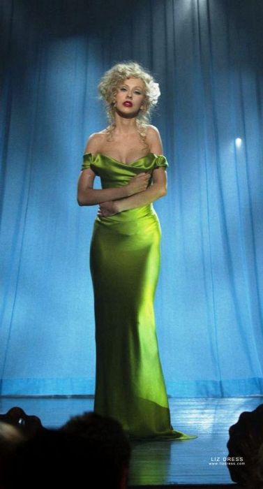 Burlesque movie green dress sales
