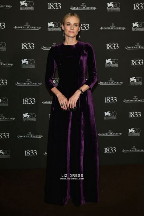 purple velvet dress