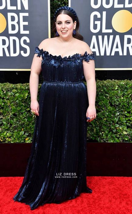 navy plus size gown